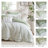 Modern Sage Green Bedding Sets, 5 Piece Queen Polyester Comforter Set For Home