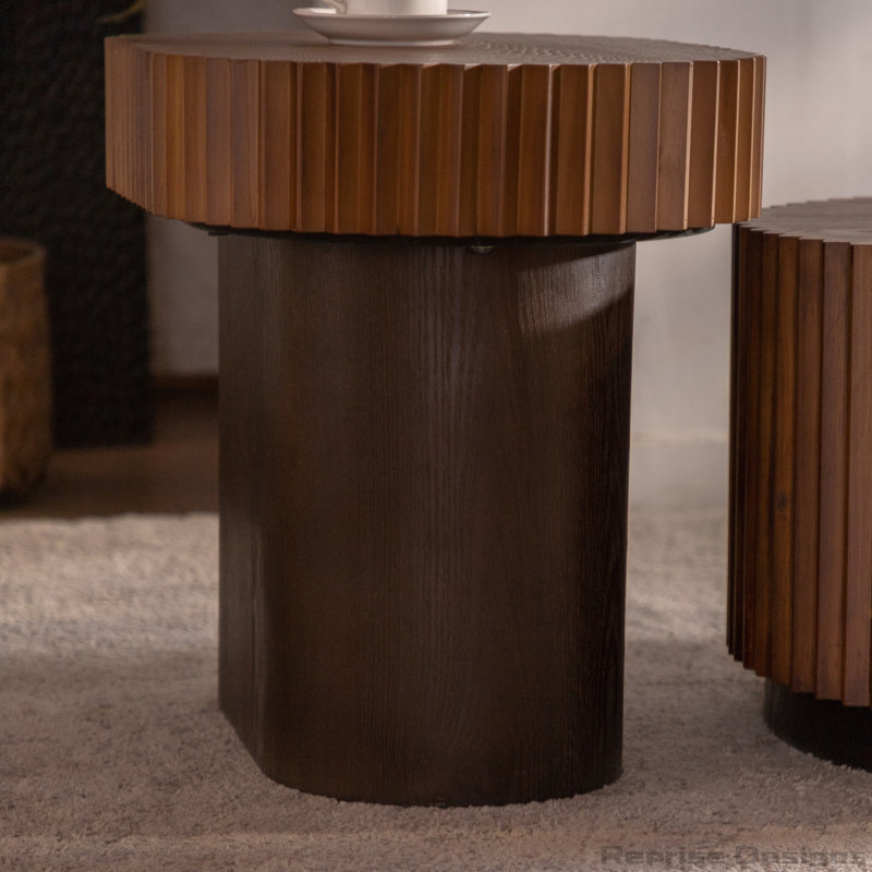 Ensemble de 2 tables basses gigognes rondes