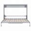 Grand lit escamotable mural et USB, gris-745074078