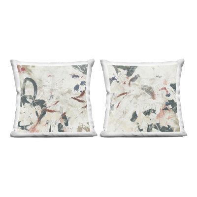 Expressive Washi Abstraction 2 Piece Decorative Printed Throw Pillow Set design by June Erica Vess
