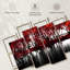 «Pop Lakeside Red Trees», reproduction d'art sur toile-989284008