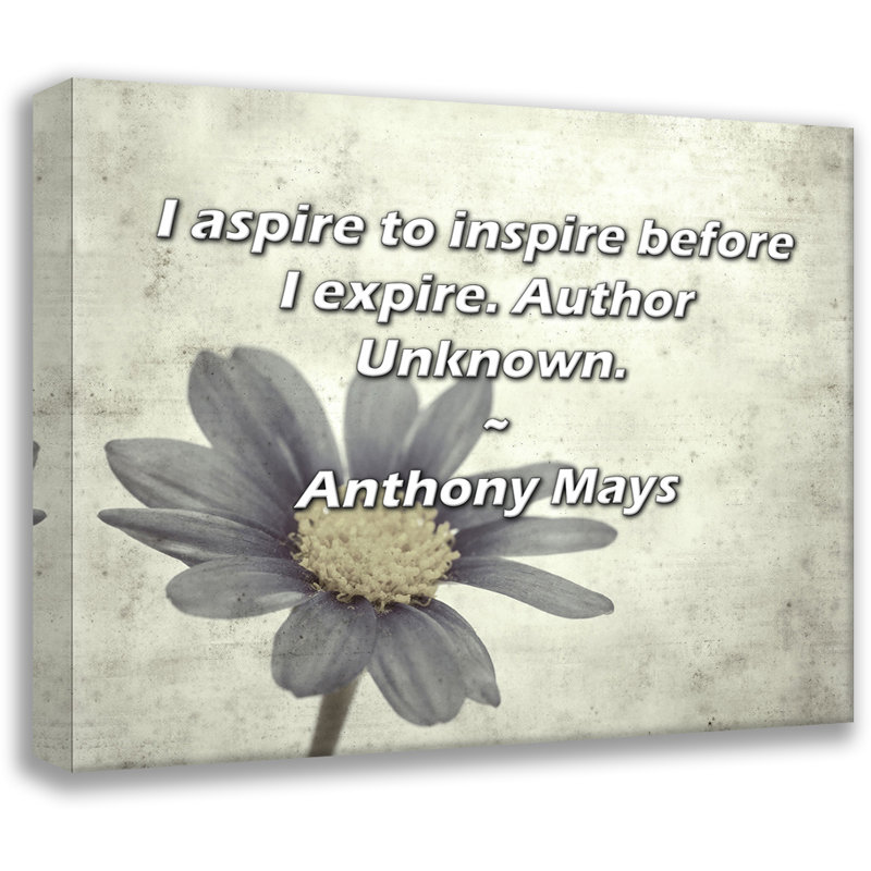 Toile tendue Astoria Grand Gallery par Anthony Mays: «I aspire to inspire avant d'expiration»., H 28 po x l 40 po
