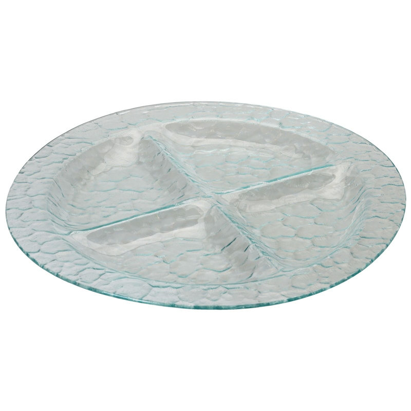 Symple Stuff Glass Divided Serving Dish