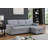 Jardin 84"W Gray Vegan Leather Modern Reversible Sleeper Sectional Sofa With Storage Chaise-1317650926