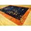Antique Art Deco Room Size Wool Blue Navy, Coral / Salmon Rug