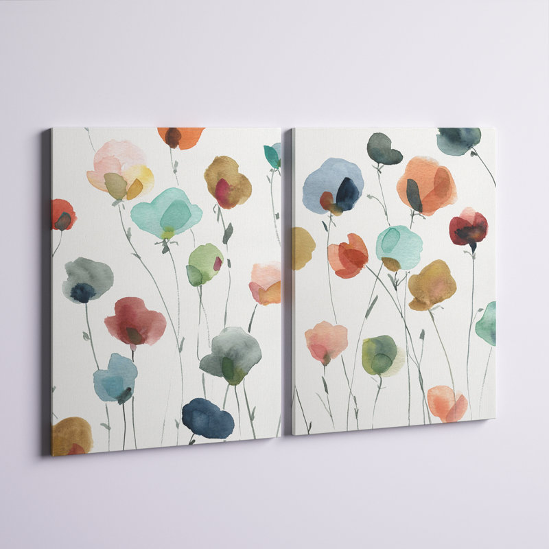 «Lollipop Garden I», ensemble de 2 impressions, H 32 po x l 48 po, Toile tendue, Sans cadre