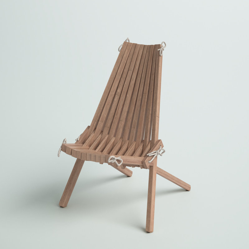 Foldable Outdoor Patio Dining Side Chair, Nut Oil