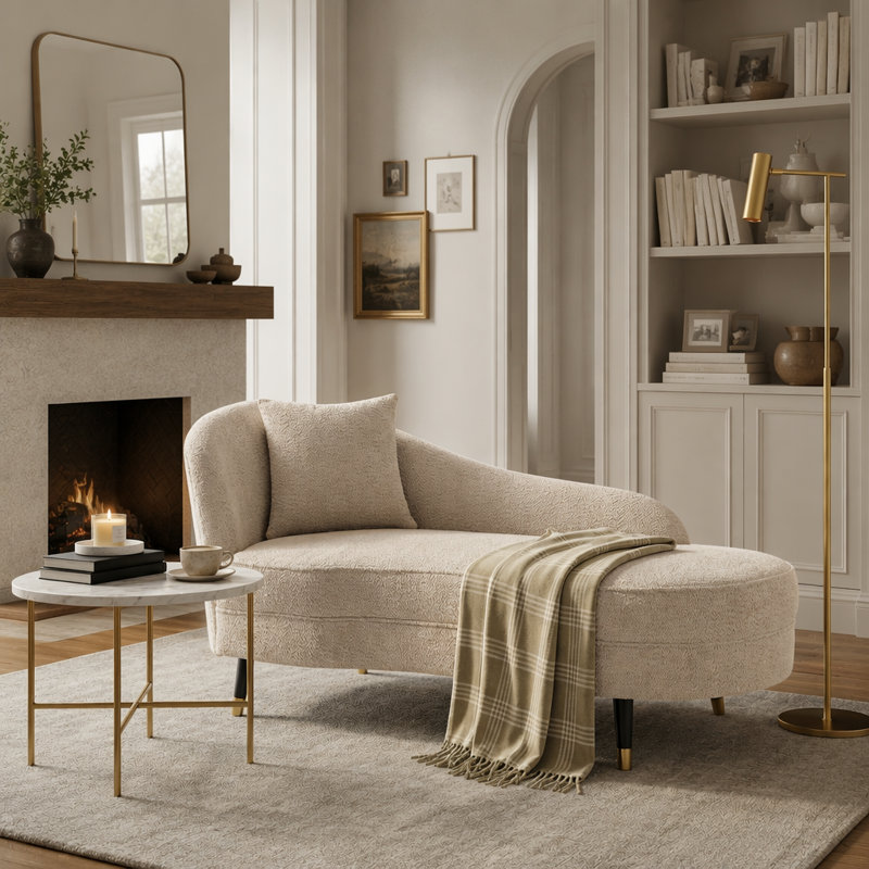 Fauteuil inclinable rembourré BellaLuxe Boucle