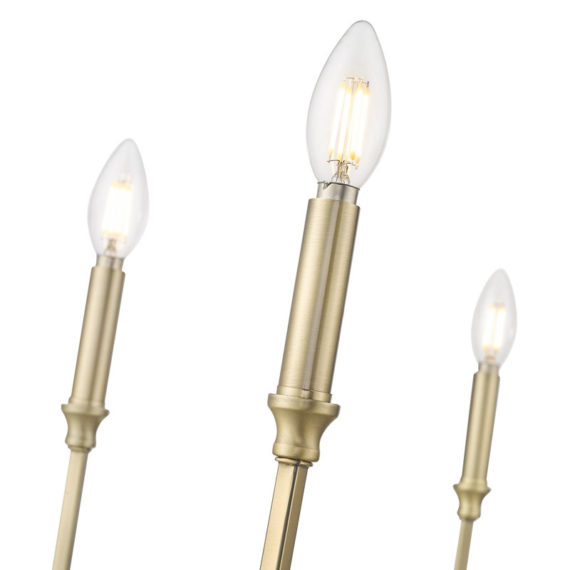 Lustre large de 32 po Azara, Laiton rétro, 5