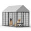 Grande cage extérieure pour chien avec enclos pour chien L 7,94 pi x l 4,13 pi x H 5,95 pi.
