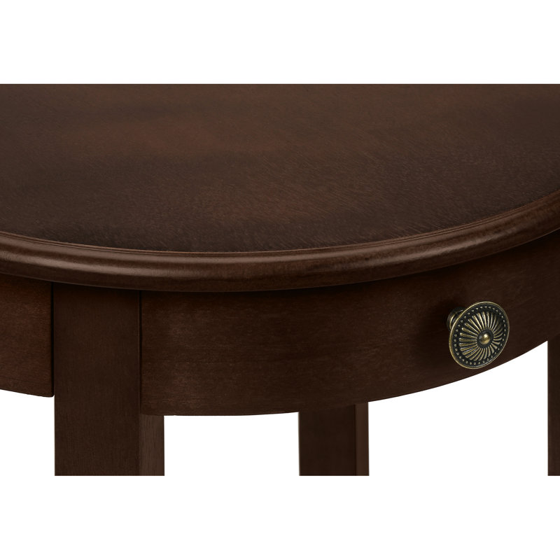 Table d'appoint à 2 niveaux, brun, chambre et salon avec placage de rangement pratique et beaucoup d'espace