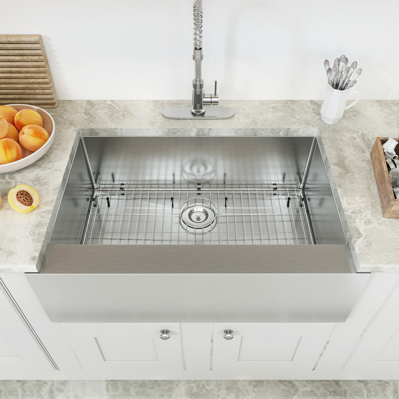 33'' L Single Bowl Stainless Steel Kitchen Sink