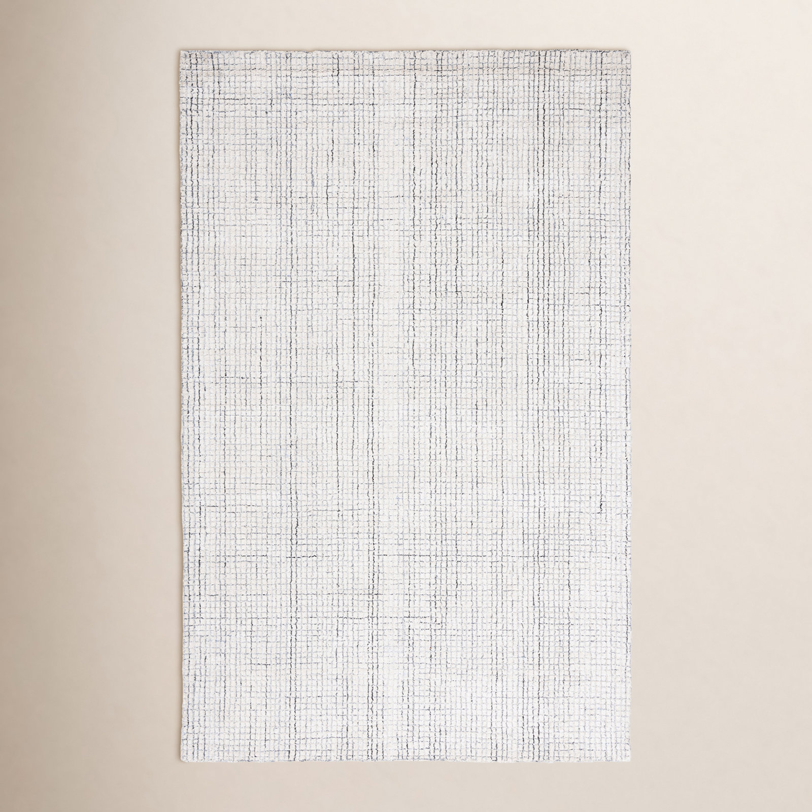Rowe Handmade Tufted Ivory/Grey Area Rug, Rectangle 9' x 12'