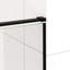 Porte de douche coulissante semi-sans cadre avec largeur réglable et verre trempé transparent pour salle de bain moderne, porte de douche