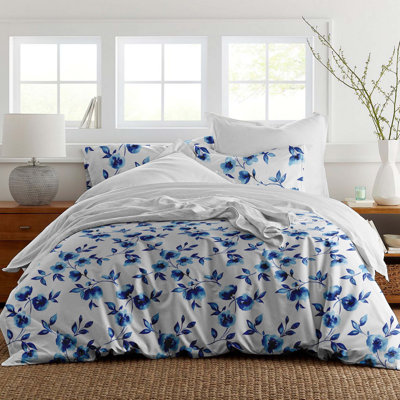 Digital Print Cotton Floral Duvet Cover Set