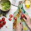 Multicolore planche à découper en verre trempé Ambesonne