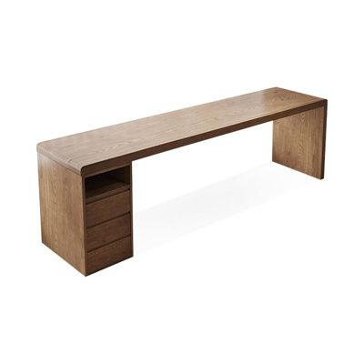 Bureaux rectangulaires en bois massif noyer clair