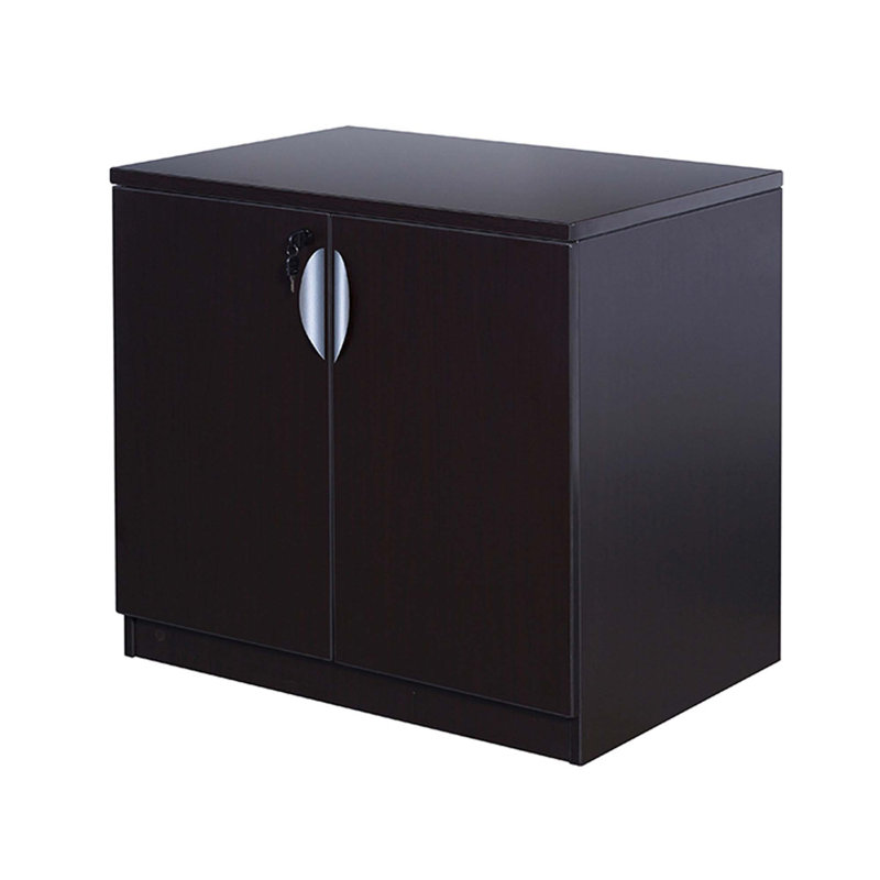 Doe Office Storage Cabinet With 2 Doors, Mocha Brown, 31 Inch Wide, Mocha Brown