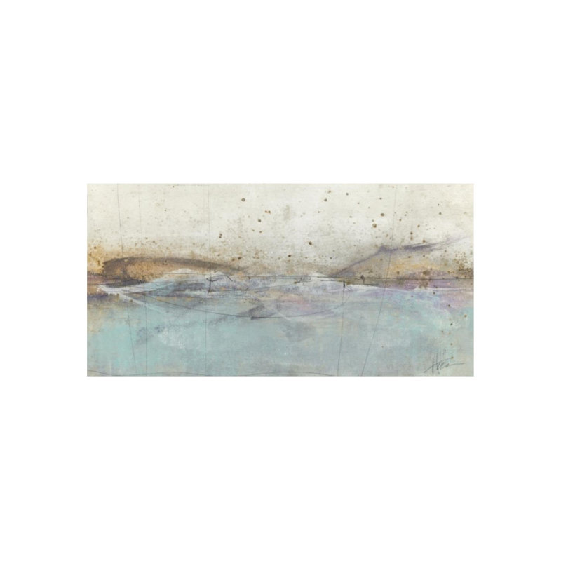 Wave Break IV by Maeve Harris, 36" H x 72" W x 1.5" D, Hand Embellished