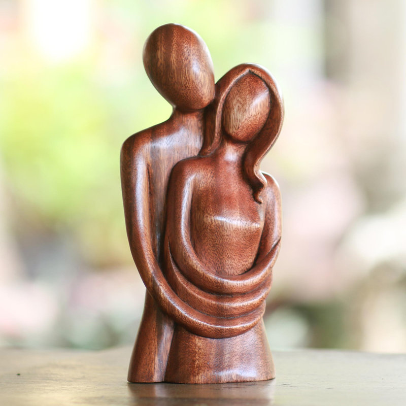Sculpture couple lune de miel