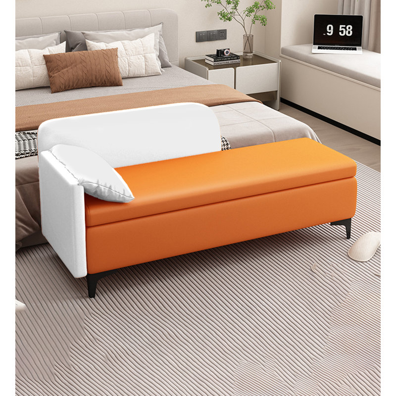 Repose-pieds avec rangement Cat, Orange