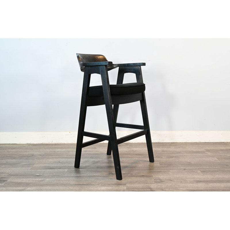  Wren Counter Stool, Black, Black, Bar Stool (30" Seat Height)