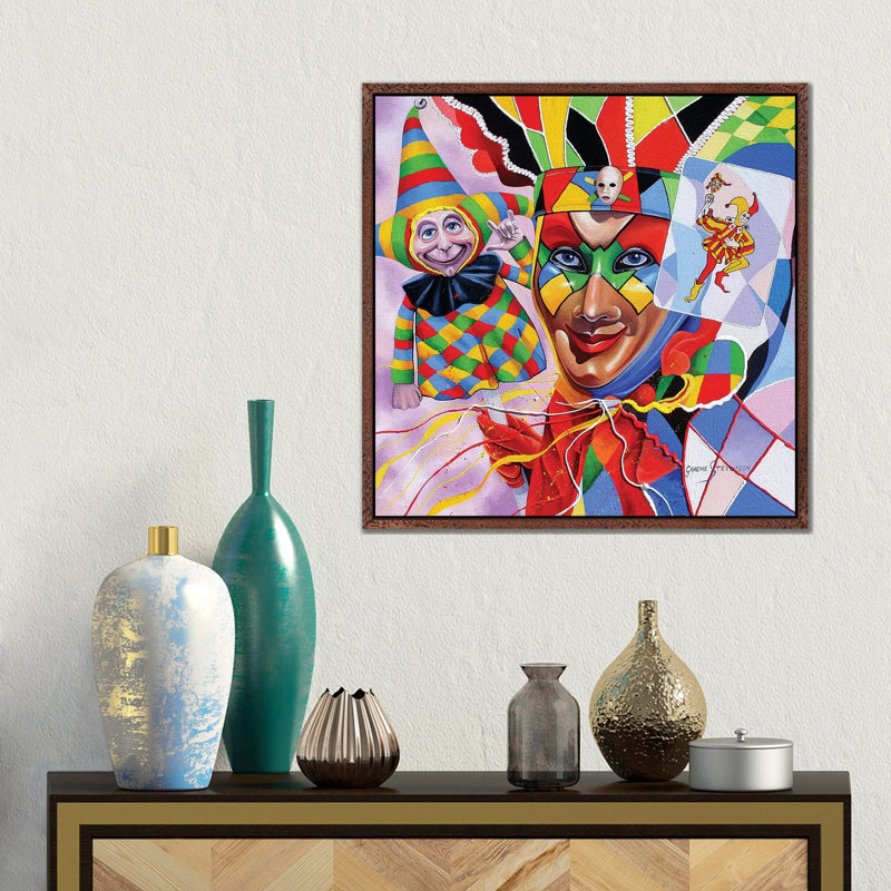 To Love A Joker 1 Piece Wall Art on Canvas, 45.72 cm H x 45.72 cm W x 4.445 cm D, Classic Wood Floater Framed