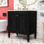 Meuble-lavabo simple autoportant moderne avec lavabo en céramique, rangement spacieux et portes à fermeture douce-409481400
