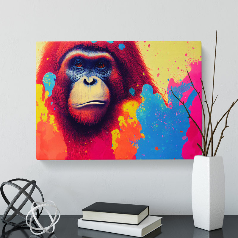 Orangutan Splash Vol.2 - Wrapped Canvas, 50cm H x 76cm W x 3cm D