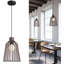 1 - Light Matte Black Caged Pendant-1618316804