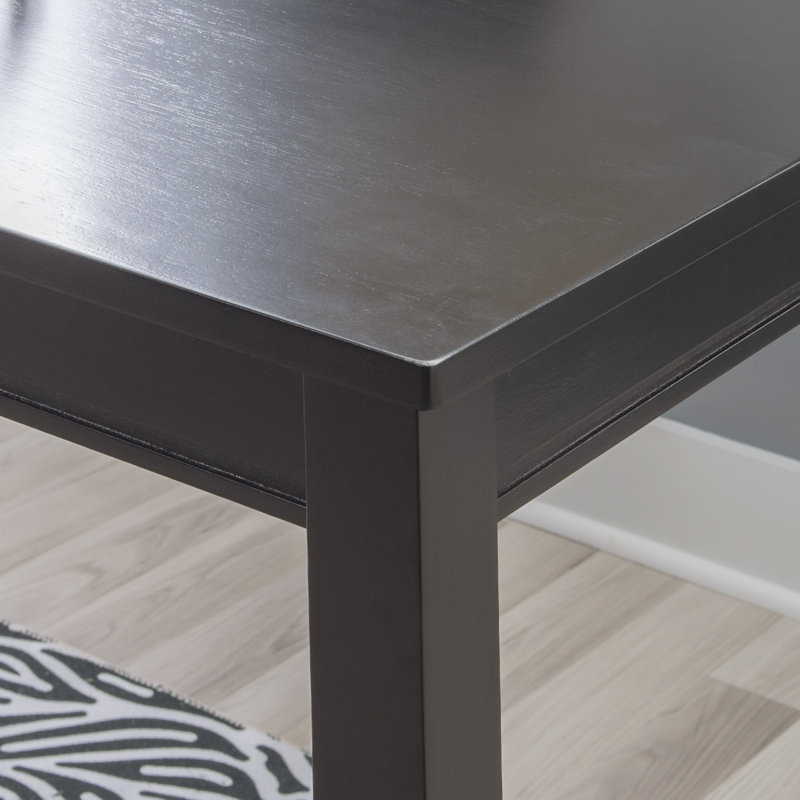 Table bistro Bartonville, H 36 po x L 47,25 po x l 23,75 po, Noir, noir, noir, noir