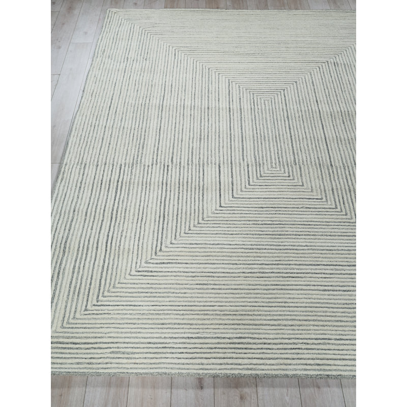 Serenity handloomed PET Beige/Brown Area Rug, Rectangle 12' x 15', Gray/Ivory