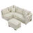 83" Versatile L-shaped Sectional Sofa Bed with Pull Out Sleeper Storage Ottoman and Usb Ports