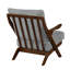 Chaise d'appoint Mid-Century de style moderne avec structure en bois d'hévéa massif et coussin d'assise confortable en chenille rembourrée-1727295027-1727295029