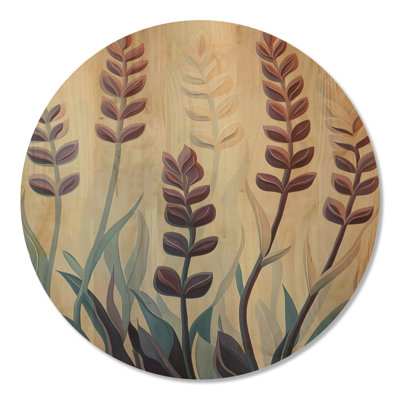 Lavande de Provence - Art mural rond en bois botanique