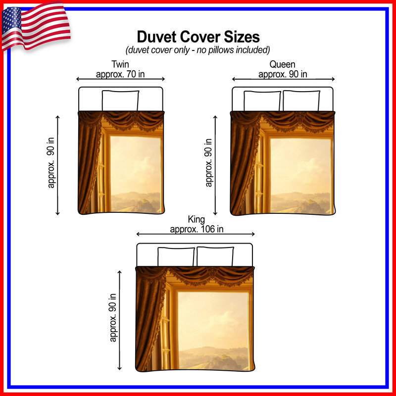 Housses de couette Scenic Window View, Grand lit