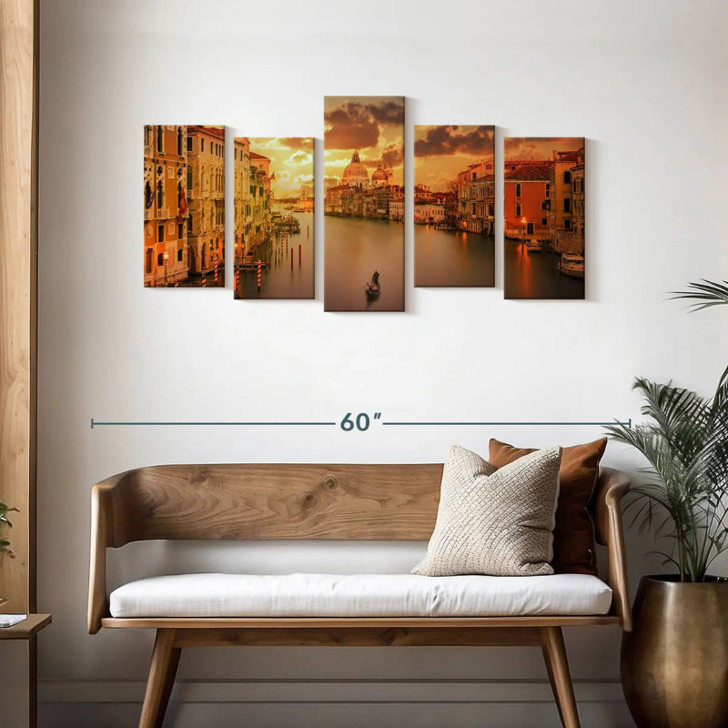 Senne Sunset In Venice, 24" H x 49" W