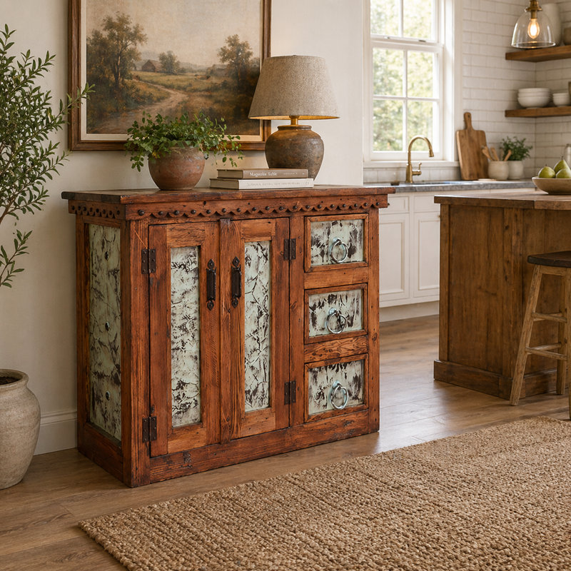 Buffet / armoire utilitaire en bois massif de 64 po Willow Creek