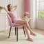 Round Vanity Chair with Bow Pillow - Vanity Makeup Chair, Bedroom Living Room Stool-205849879