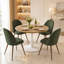 Ensemble de table de salle à manger extensible 5 pièces avec 4 chaises rembourrées-1238176572-1238176574