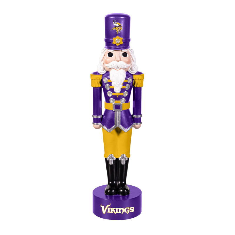 Casse-noisette lumineux DEL sous licence officielle NFL, 30 cm de hauteur, Minnesota Vikings