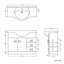 iBathUK 1050mm White Gloss Basin Vanity Unit Sink Cabinet Bathroom Drawer Storage Furniture
