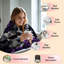 Plaid en flanelle polaire JYK Halloween, léger, respirant, doux et chaud en microfibre pelucheuse, 76 x 102 cm, motif roses et crânes violets-134645285