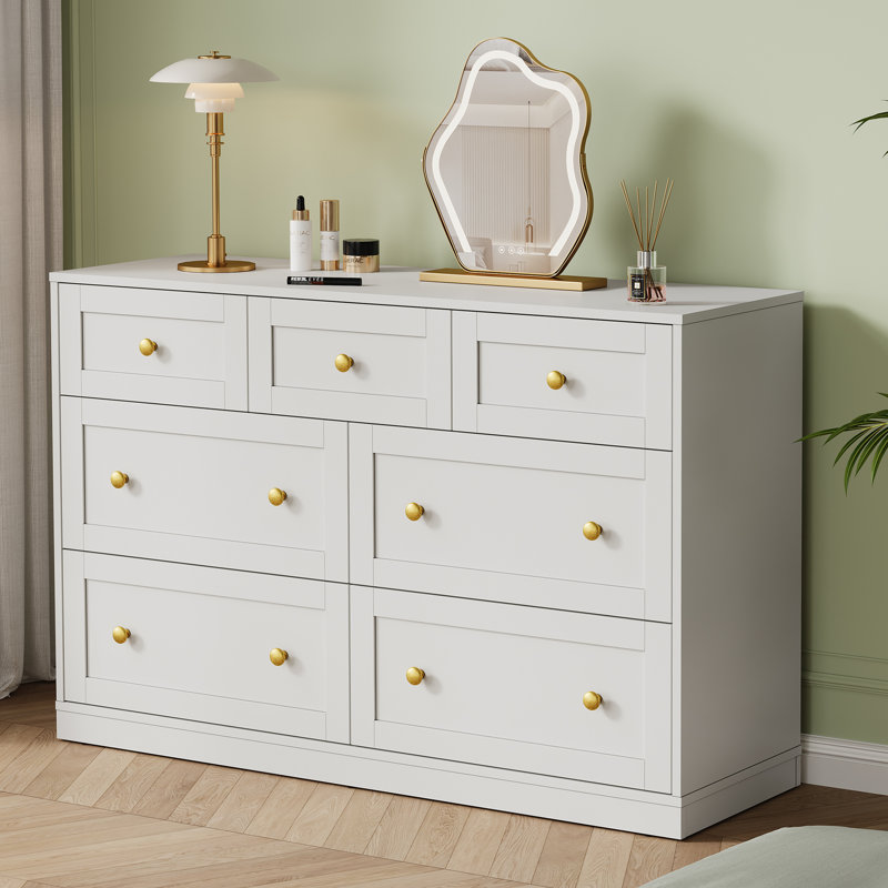 White 7-Drawer Dresser