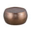 Table basse ronde en aluminium de 81 cm (32 pouces) avec finition cuivre antique, martelée à la main, livrée sans assemblage, idéale pour le salon. Un style élégant et fonctionnel pour un usage quotidien.
