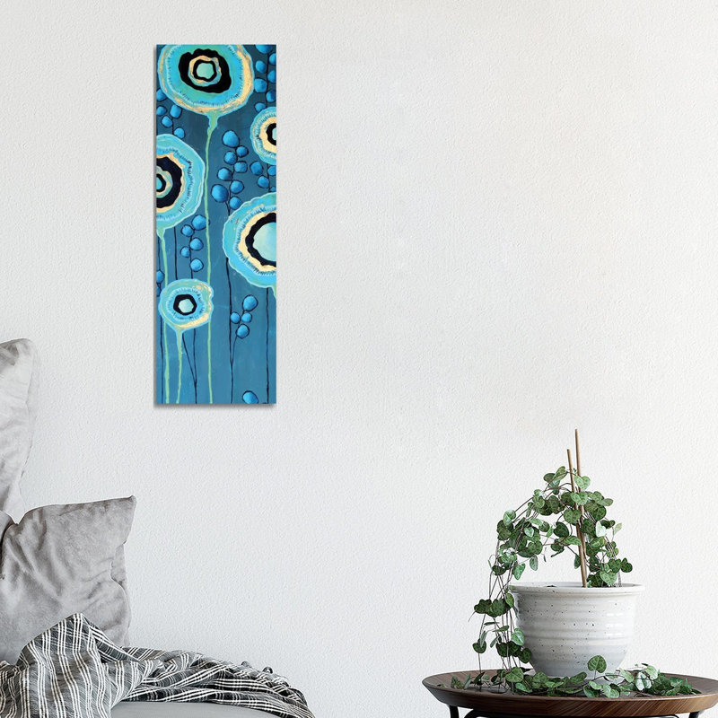 Geode Floral by Lisa Frances Judd - Wrapped Canvas Panoramic Painting, 30.48 cm H x 91.44 cm W x 3.175 cm D