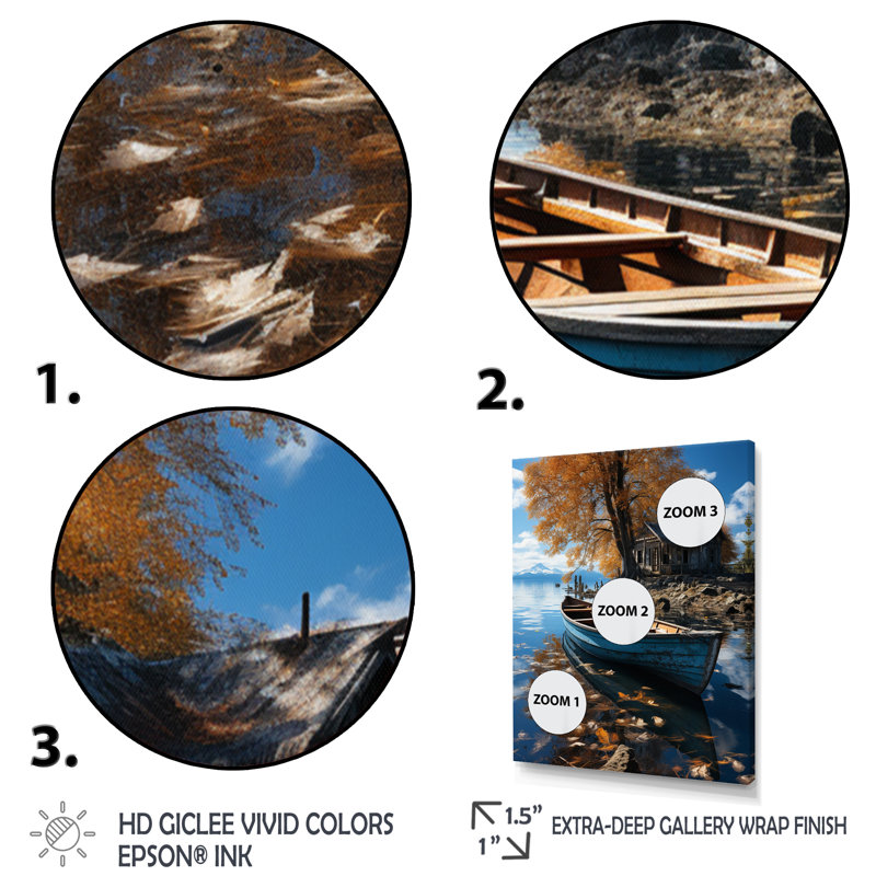 " Blue Lakeside Hideaway II ", Black Single Picture Framed, 20" H x 12" W x 1" D
