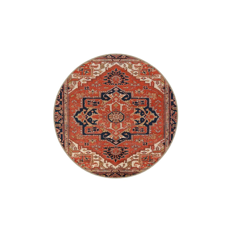 Red Framed Starry Traditional Fluffy Woven Based Washable Carpet, Rectangle 4' x 5'11"