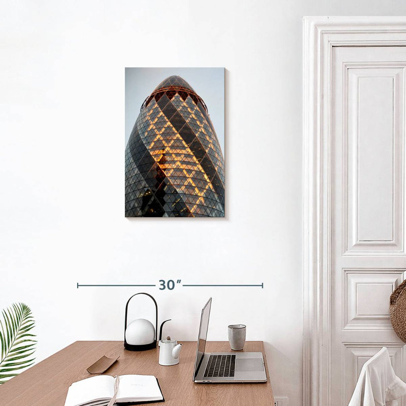 Lilie The Gherkin Skyscraper, 24" H x 16" W