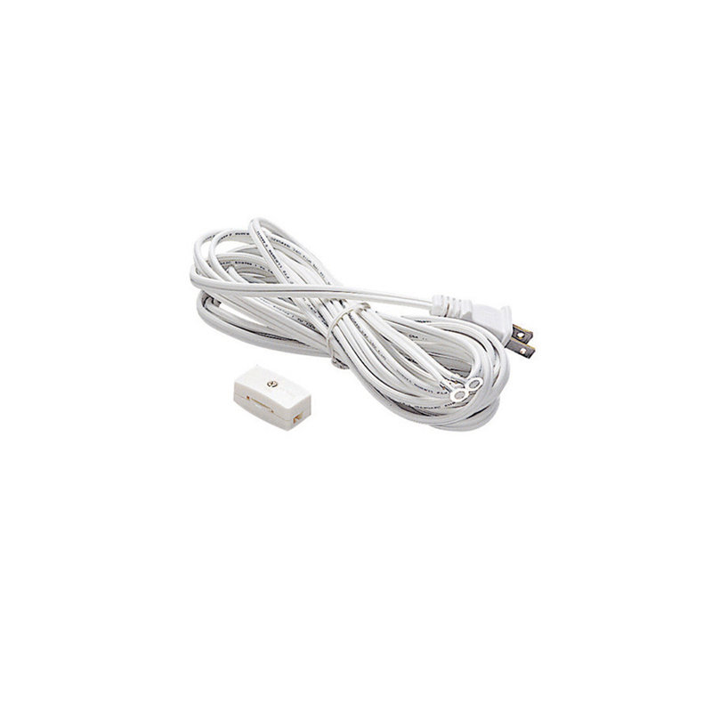Single Circuit Track Lighting Cord, L series White